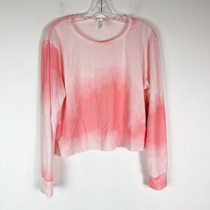Cathrine Malandrino NWT Women's Pink Round Neck Tie Dye T-Shirt Size L